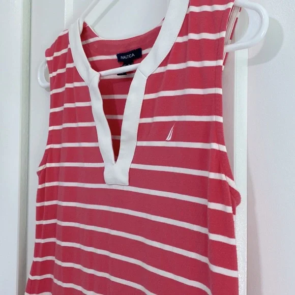 Nautica Women's Pink and White Dress |Size Medium - Picture 5 of 7